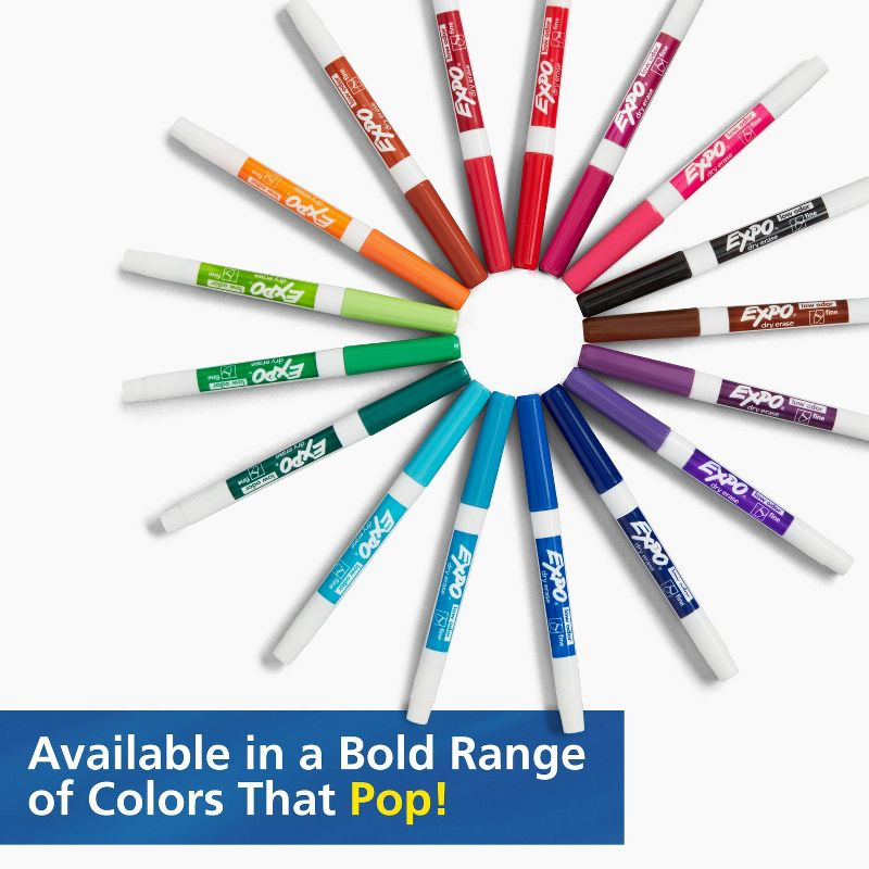 Expo 36ct Lo Odor Fine Point Markers Black: Thin Black Dry Erase, Art & Office, 6+ Years, 36 Pack