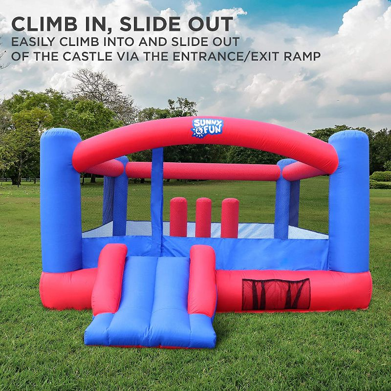 Sunny & Fun Inflatable Bounce House, Blue Bouncy Jump Castle