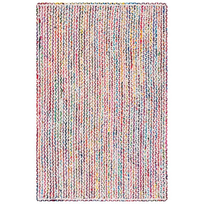 Braided BRD261 Hand Braided Area Rug - Ivory/Multi - 8'x10' - Safavieh.