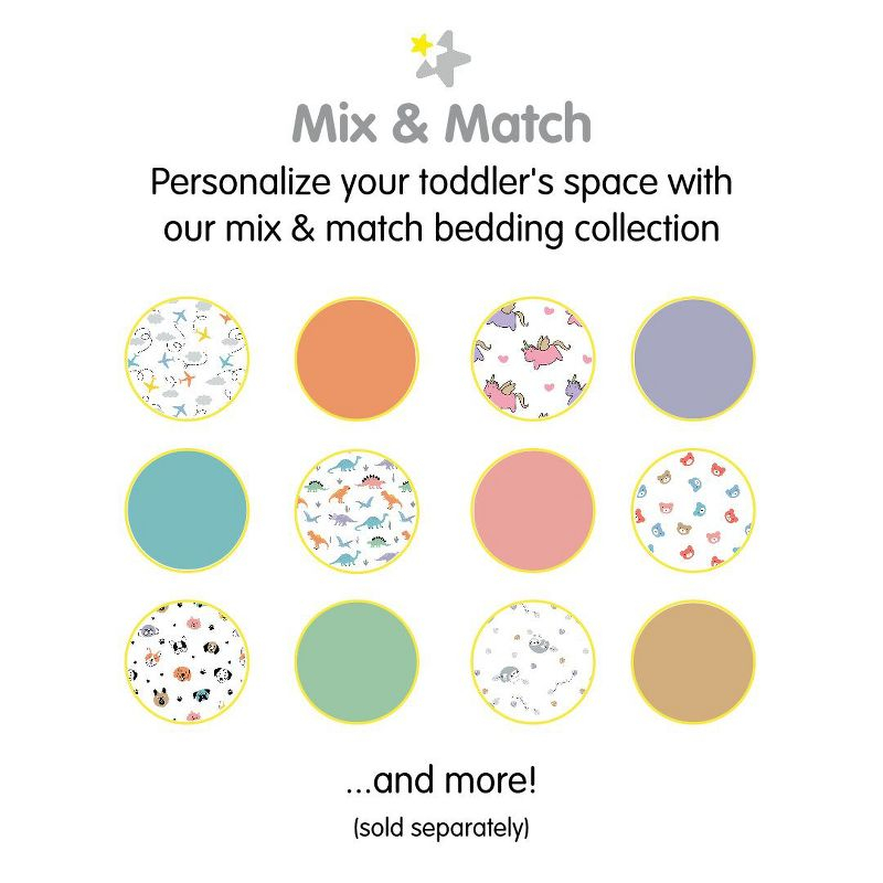 BreathableBaby Cotton Percale Pillowcase, For 13" x 18"/33 x 46 cm Toddler Pillow, Whales (2-Pack)