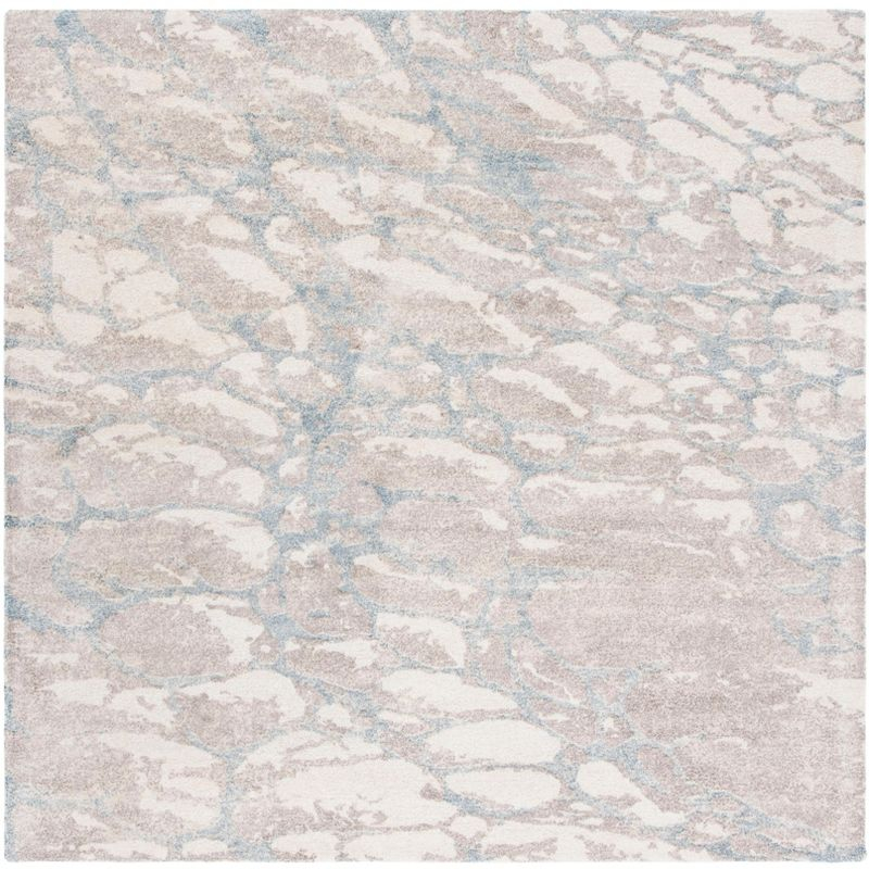 Restoration Vintage RVT112 Hand Tufted Indoor Area Rug - 6'x6' - Light Brown/Ivory - Safavieh