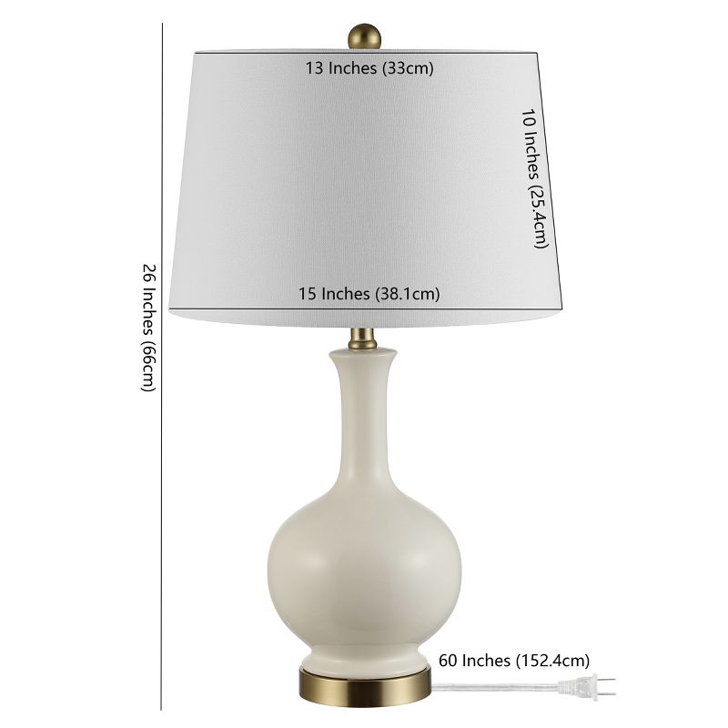 Bowie Table Lamp - 26 Inch Height - TBL4346 - Cream - Safavieh