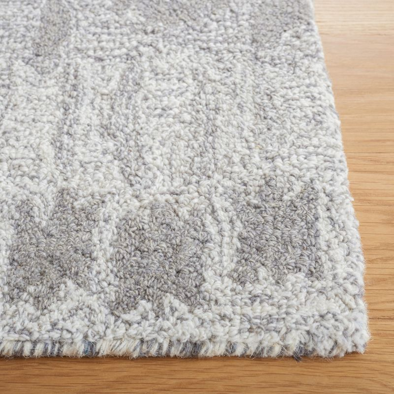 Ikat IKT653 Hand Tufted Runner Rug - Grey/Ivory - 2'3"x8' - Safavieh.