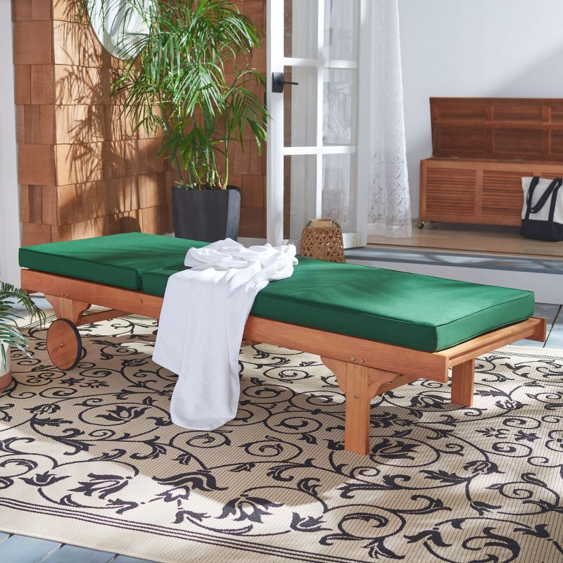 Newport Lounge Chair - Outdoor - PAT7022 - Natural/Green -Safavieh