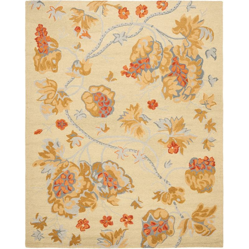 Blossom BLM922 Hand Hooked Area Rug - Beige/Multi - 8'x10' - Safavieh.