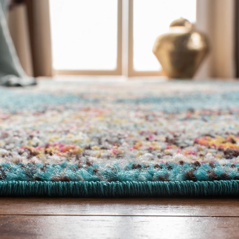 Madison 200 MAD252 Power Loomed Indoor Area Rug - Navy/Turquoise - 8'x10' - Safavieh