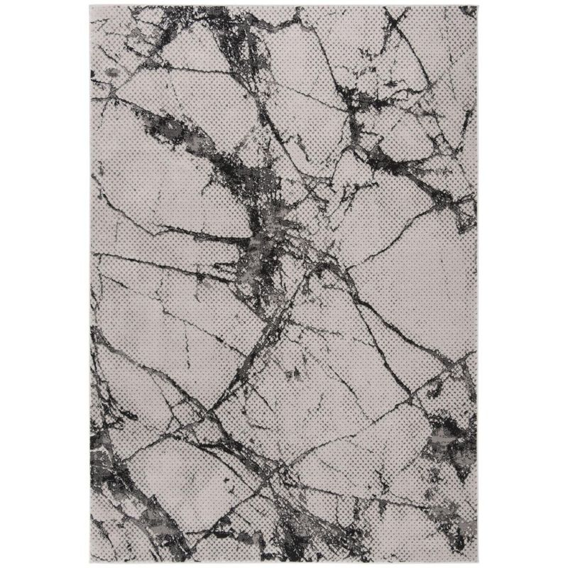 Lurex LUR187 Power Loomed Area Rug - Grey/Black - 5'3"x7'6" - Safavieh