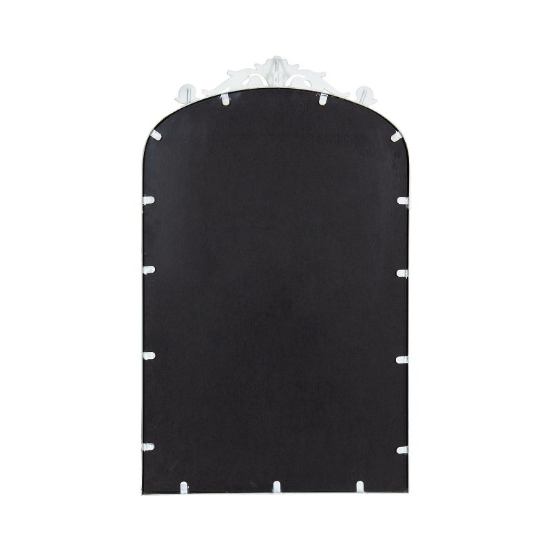 19"x31" Arendahl Traditional Arch Decorative Wall Mirror White - Kate & Laurel All Things Decor: Luxury Glam Style, No Assembly Required