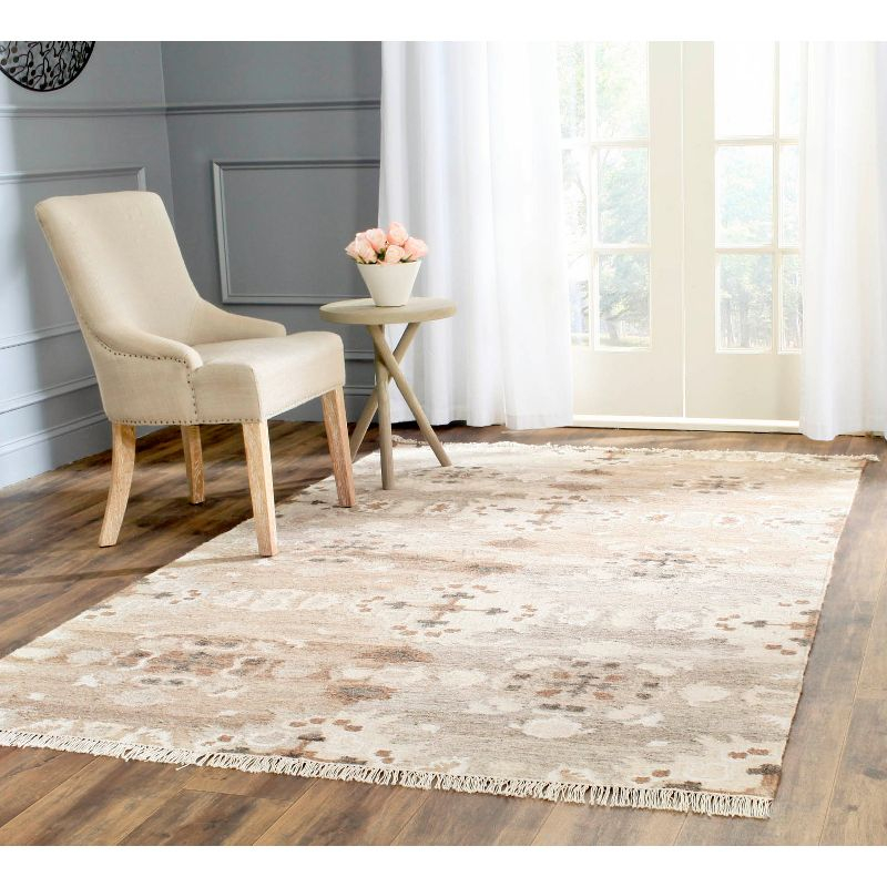 Natural Kilim NKM318 Hand Woven Indoor Area Rug - Grey/Multi - 8'x10' - Safavieh