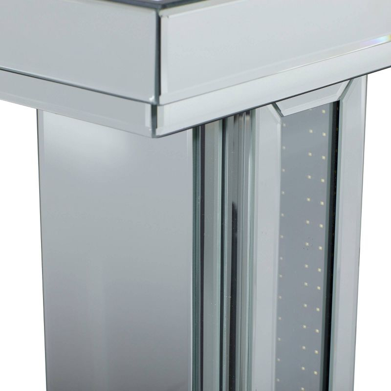 Glam Wood Console Table Silver - Olivia & May: Mirrored, Fixed Shelf, Indoor Use
