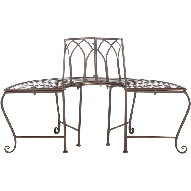 Abia Tree Bench - Outdoor - PAT5018 - Rustic Brown - Safavieh