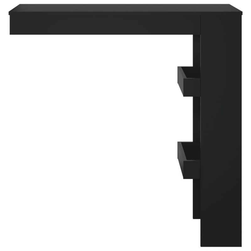 vidaXL Wall Bar Table Black 40.2"x17.7"x40.7" Engineered Wood