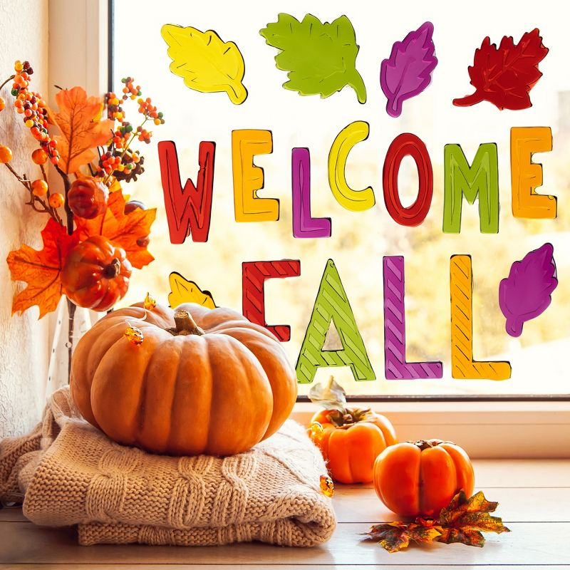 Northlight 17-Piece Welcome Fall Thanksgiving Gel Window Clings