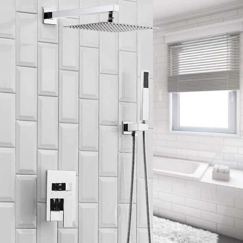 3-Spray Patterns With 2.5 GPM 10 in. Showerhead Wall Mounted Dual Shower Heads With Valve