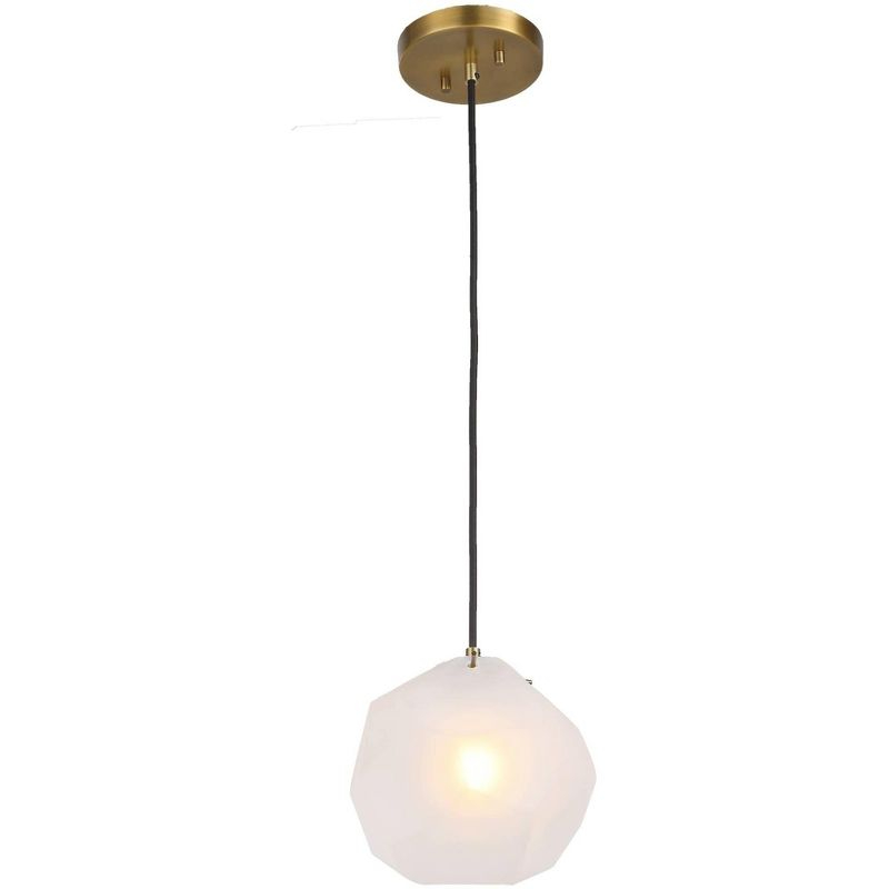 Uttermost Geodesic 8"W Frosted Geometric Glass Mini Pendant