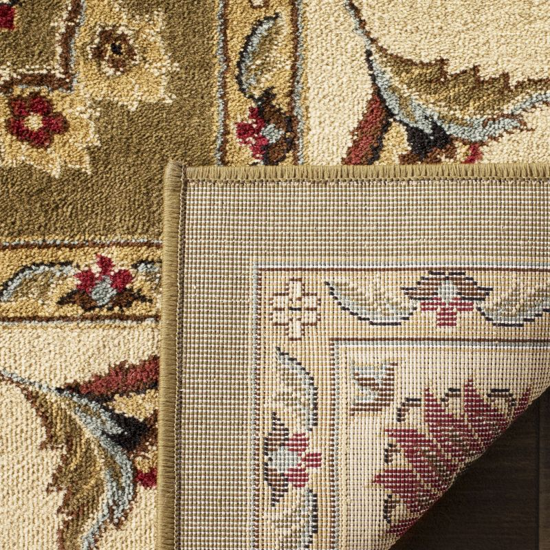 Lyndhurst LNH555 Power Loomed Runner Rug - Green/Ivory - 2'3"x16' - Safavieh