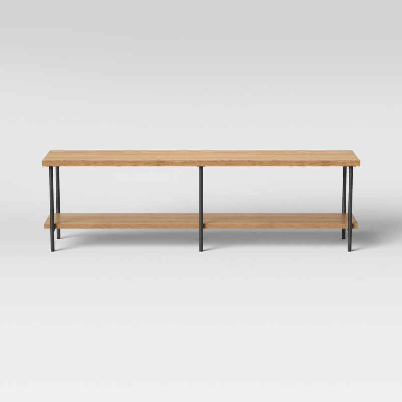Wood and Metal Dorm TV Stand for TVs up to 60" Natural - Room Essentials™