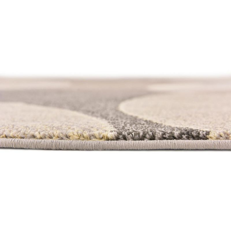 Unique Loom 8' 0 x 8' 0 Round Gray Chromatic Seaside Area Rug