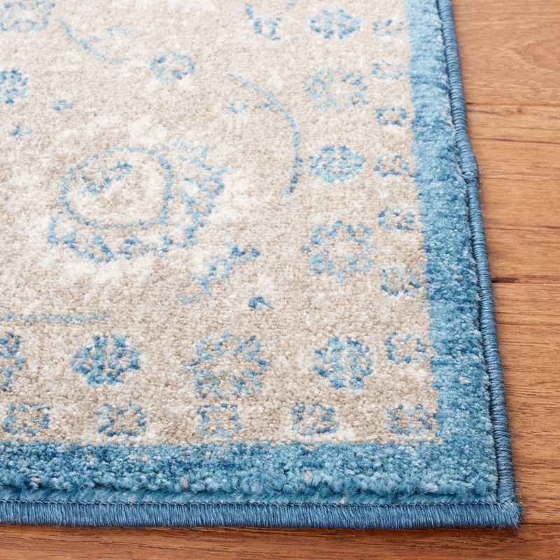 Sofia SOF330 Power Loomed Indoor Area Rug - Blue/Beige - 4'x5'7" - Safavieh