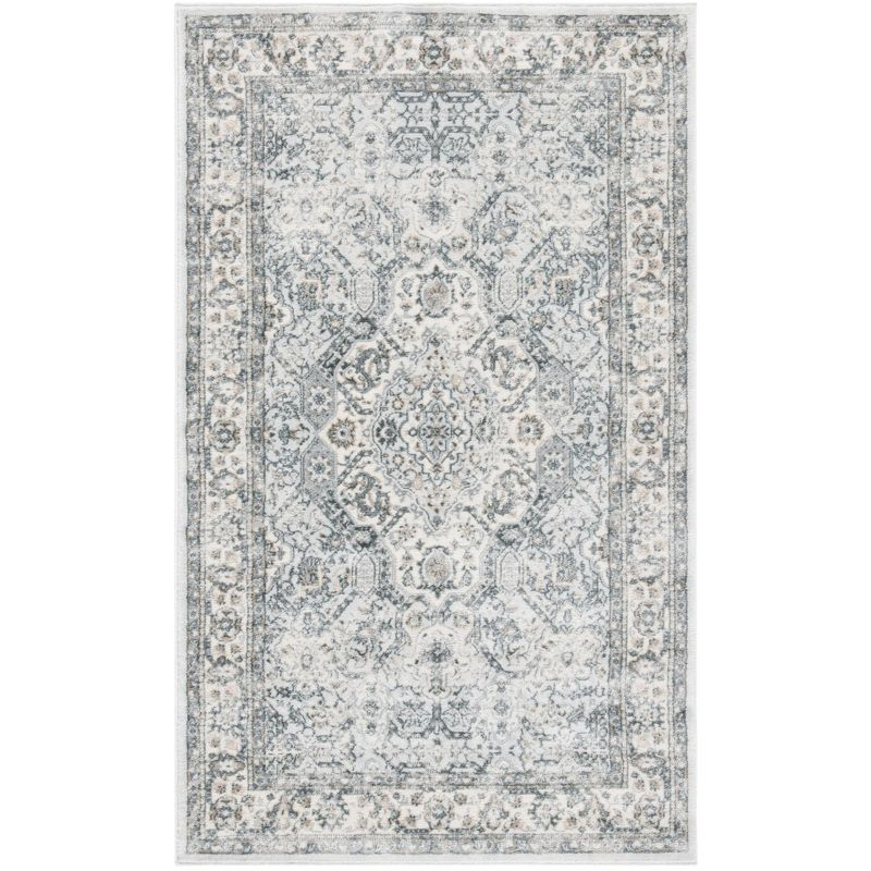 Isabella ISA916 Power Loomed Accent Rug - Dark Grey/Cream - 3'x5' - Safavieh