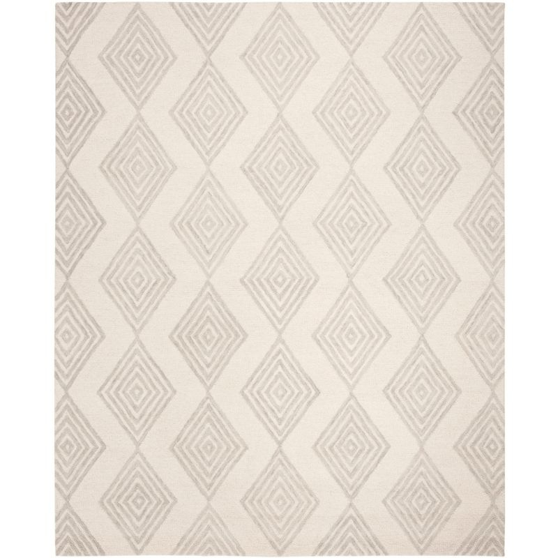Blossom BLM111 Hand Tufted Area Rug - Ivory/Silver - 8'x10' - Safavieh.