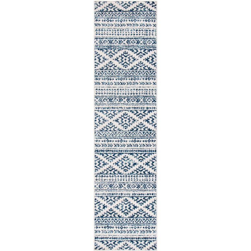 Tulum TUL272 Power Loomed Runner Rug - Ivory/Navy - 2'x21' - Safavieh.
