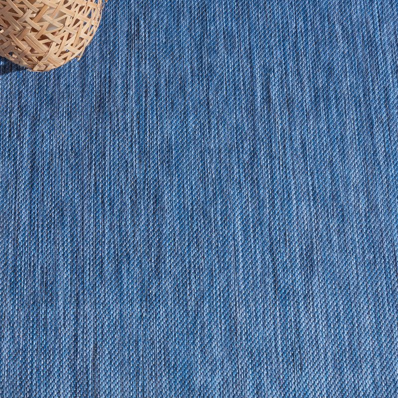 Beach House BHS218 Power Loomed Indoor/Outdoor Area Rug - Blue - 6'7"x6'7" - Safavieh