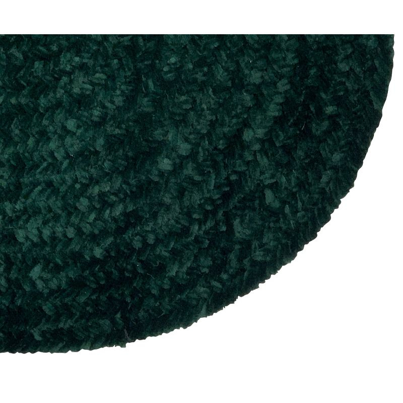 24" x 72" Chenille Solid Collection Emerald Green Reversible Indoor Area Utility Runner Rug - Better Trends