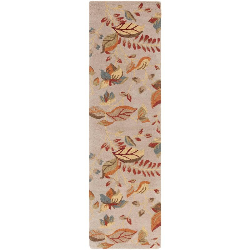Blossom BLM913 Hand Hooked Indoor Runner Rug - Beige/Multi - 2'3"x8' - Safavieh
