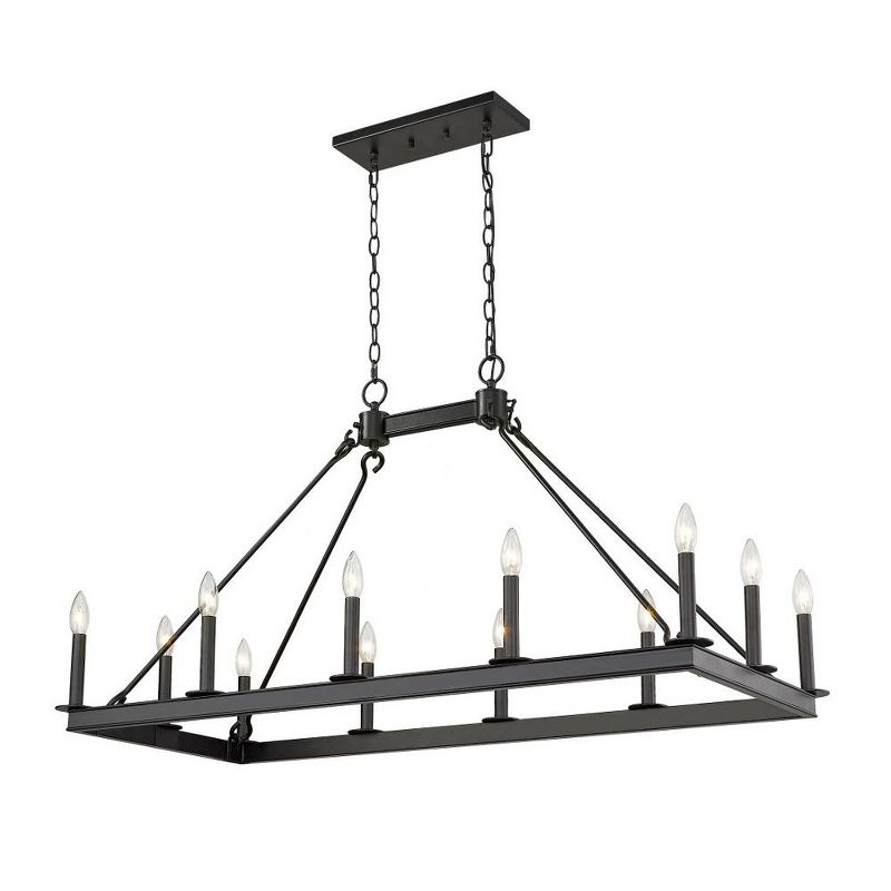 Z-Lite Barclay 12 - Light Chandelier in  Matte Black