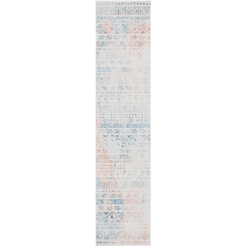 Tulum TUL263 Power Loomed Indoor Runner Rug - Ivory/Terracotta - 2'x9' - Safavieh