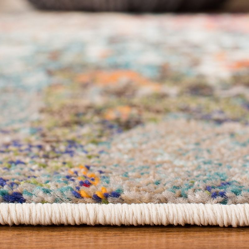 Madison MAD471 Power Loomed Indoor Area Rug - Grey/Blue - 5'x5' - Safavieh