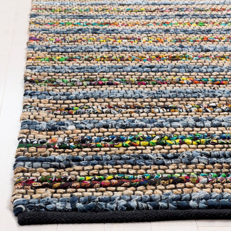 Cape Cod CAP361 Hand Woven Area Rug - Blue/Multi - 6'x6' - Safavieh.