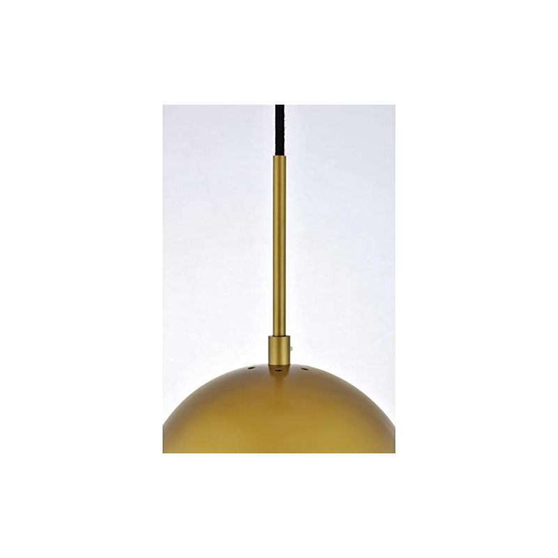 Elegant Lighting Eclipse 1 Light Brass Pendant With Clear Glass