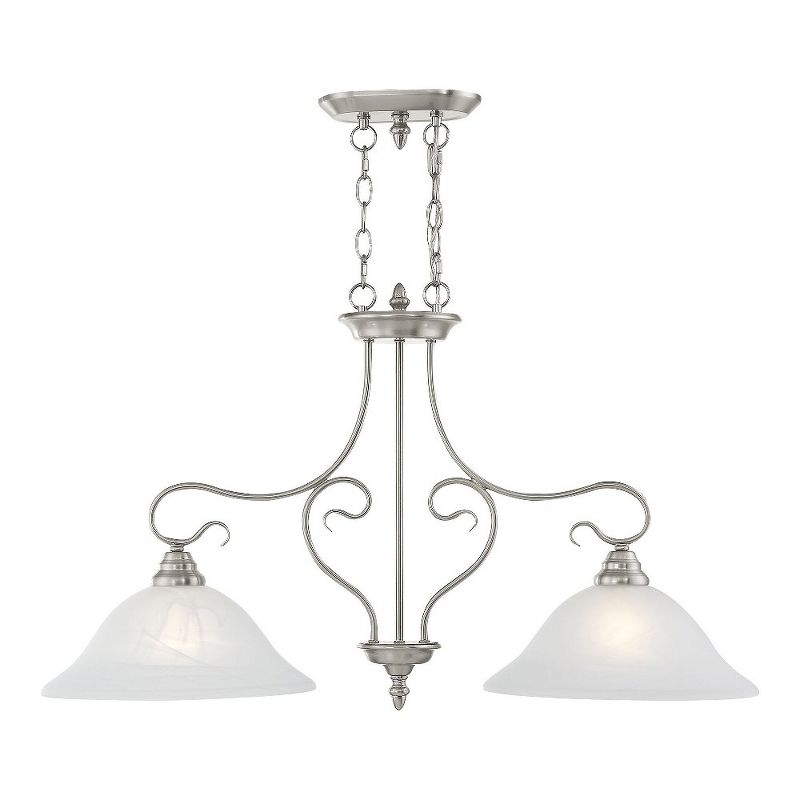 Livex Lighting Coronado 2 - Light Island Pendant Light in  Brushed Nickel