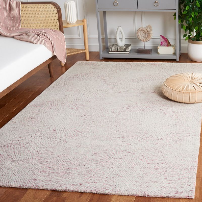 Ebony EBN105 Hand Tufted Indoor Area Rug - Pink/Ivory - 5'x8' - Safavieh