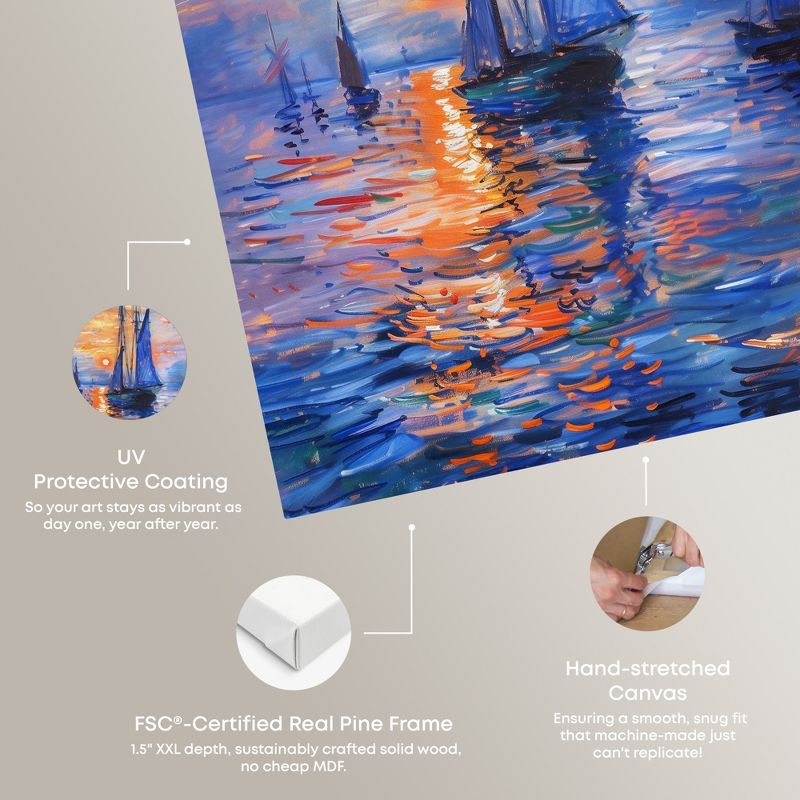 Art Remedy Night Sea Breeze Sailing Wall Art, 16" x 24", Gallery Wrapped