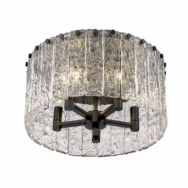 Z-Lite Glacier 5 - Light Flush Mount in  Matte Black