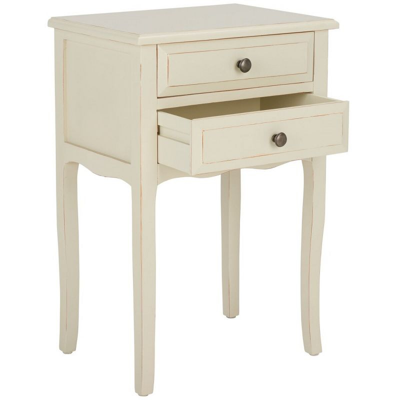 Lori End Table With Storage Drawers - AMH6576E - Barley - Safavieh Couture