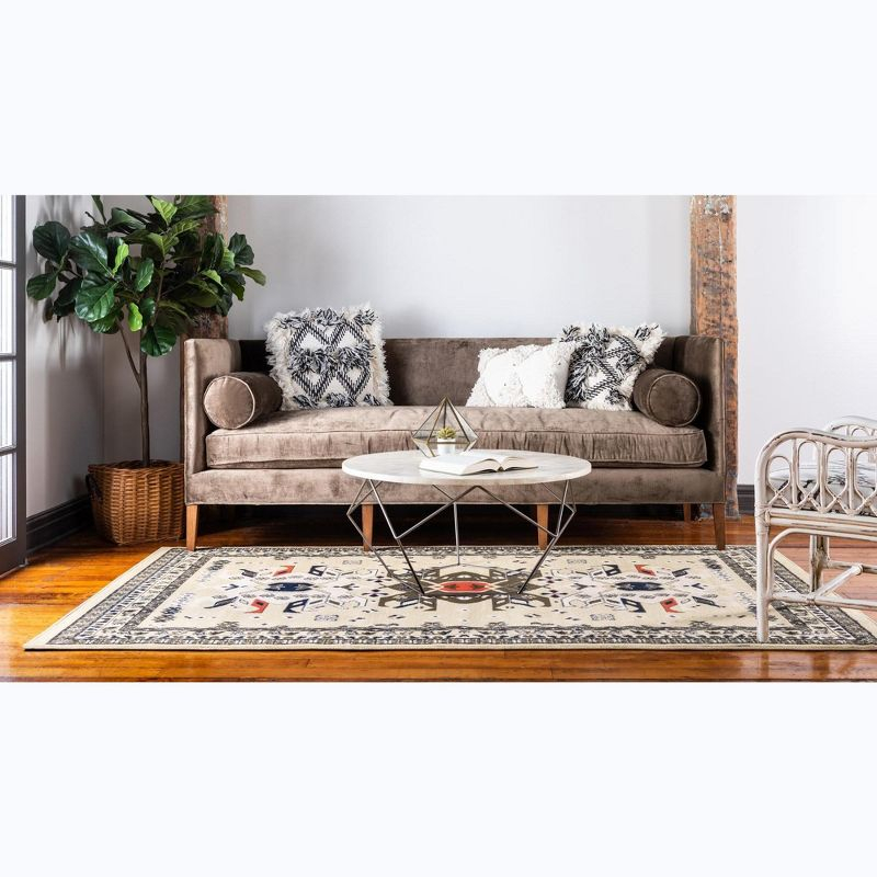 Unique Loom 2' 0 x 3' 1 Cream Taftan Oasis Area Rug