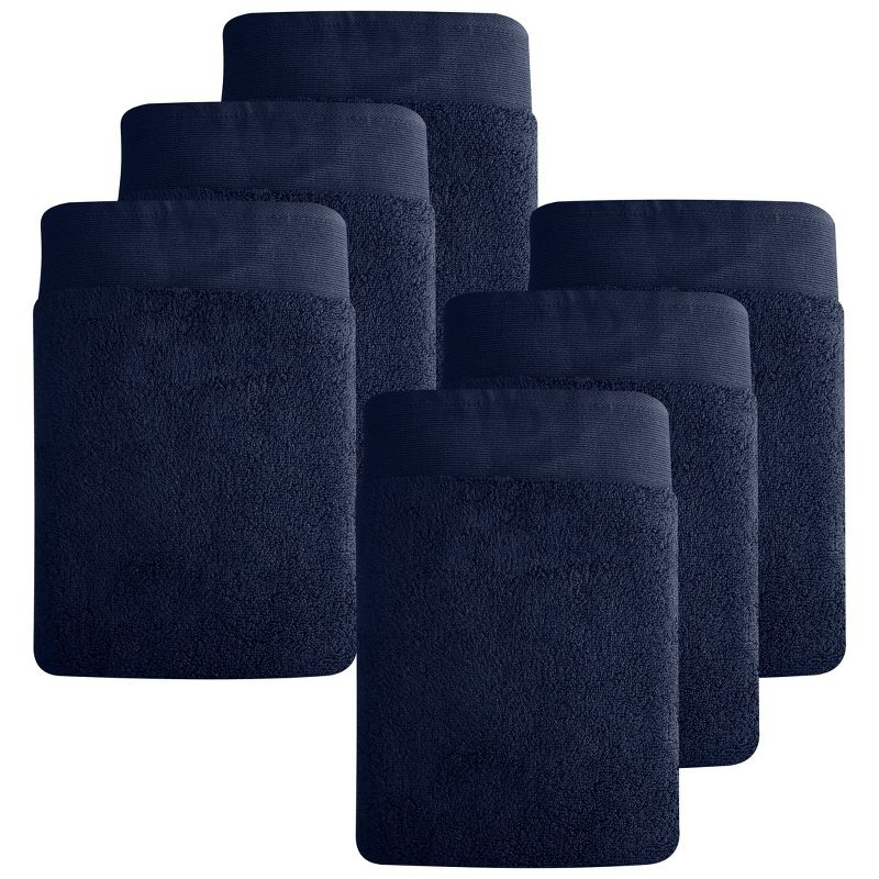 Hand Towels - 6-Pack, Softest 100% Cotton by California Design Den - Navy Blue, Six-Pcs Hand Towels