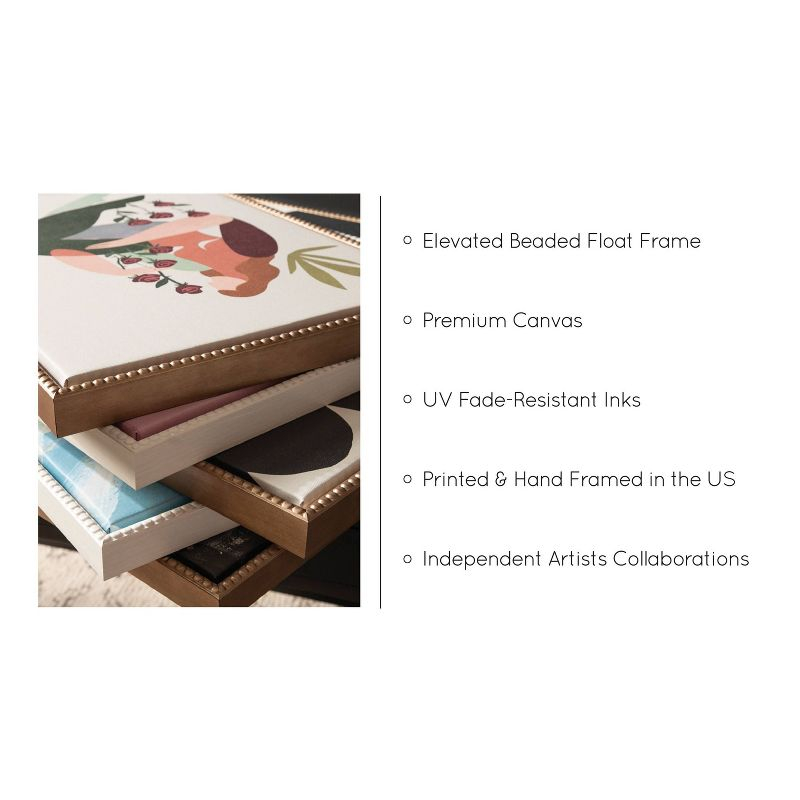 Kate & Laurel All Things Decor 28"x38" (Set of 2) Sylvie Foliage I and III Framed Canvas Arts by Nikita Jariwala Beaded Gold