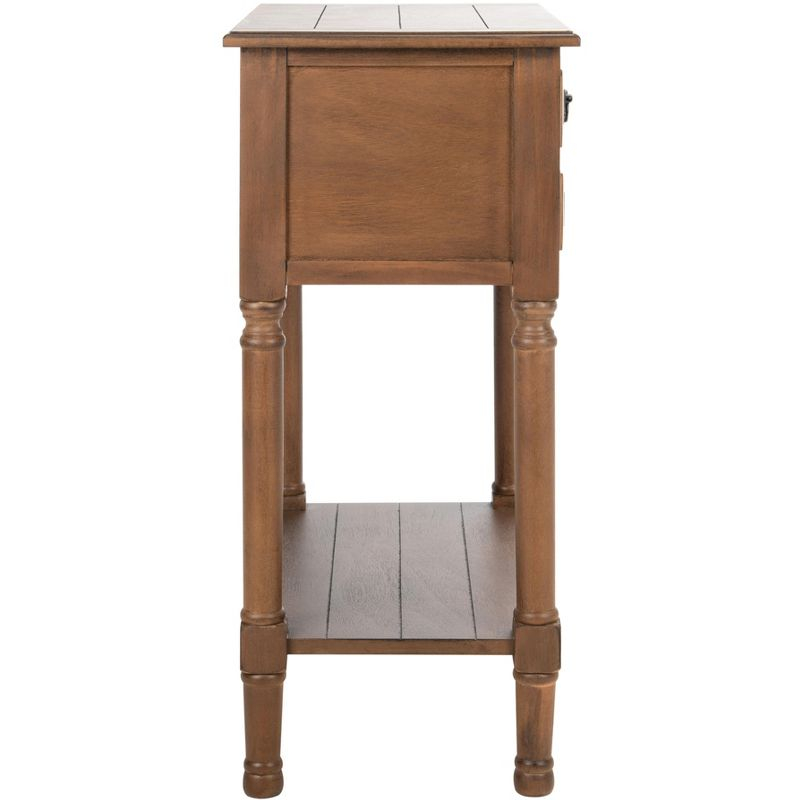 Primrose 3 Drawer Console Table - Brown - Safavieh