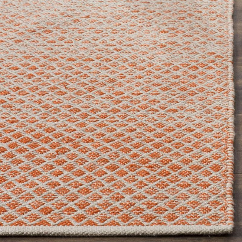 Montauk MTK601 Hand Woven Indoor Area Rug - Orange/Ivory - 6'x6' - Safavieh