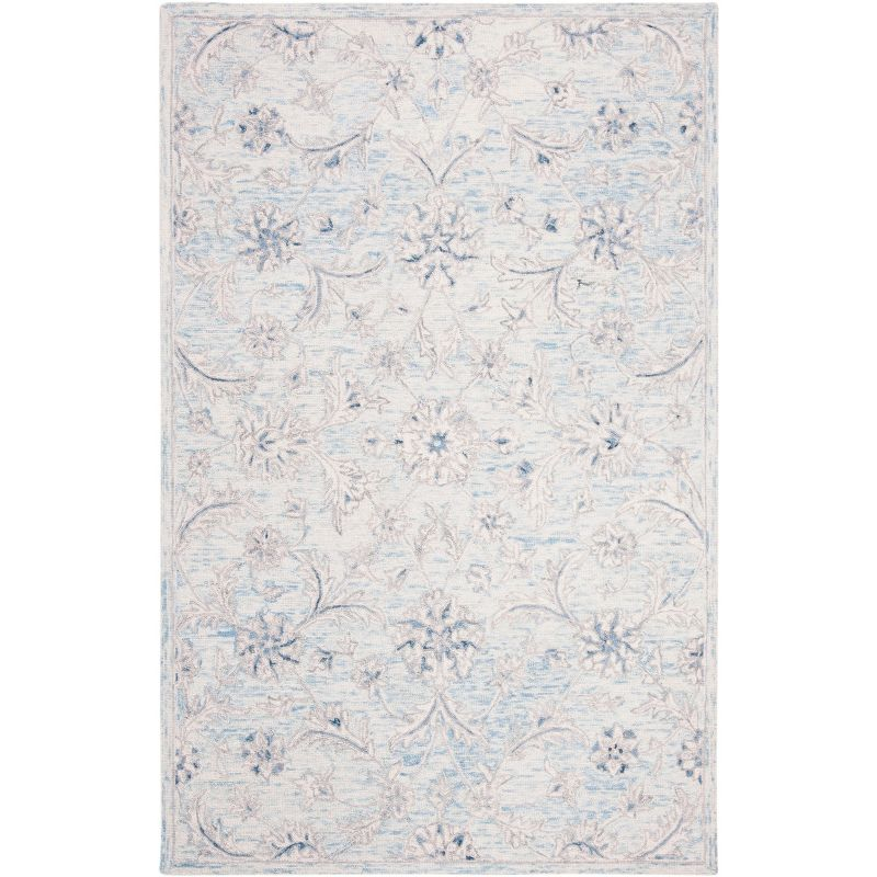 Micro-Loop MLP506 Hand Tufted Indoor Area Rug - Light Blue/Ivory - 5'x8' - Safavieh