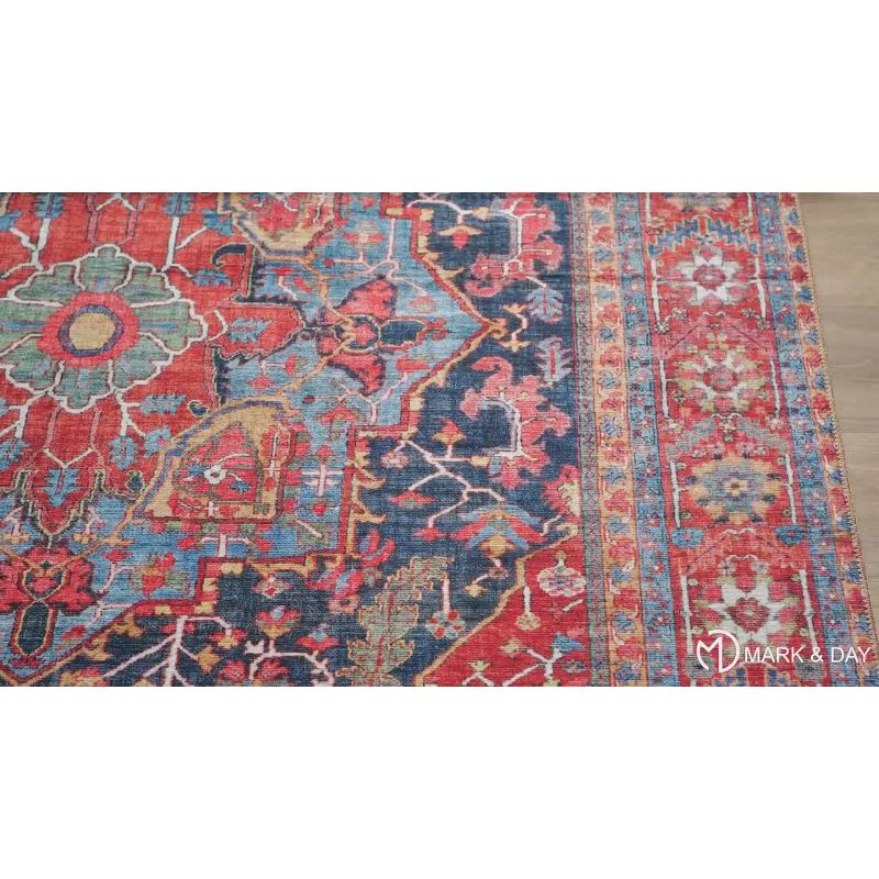 Mark & Day Linden 3'6"x5'6" Rectangle Woven Indoor Area Rugs Bright Red