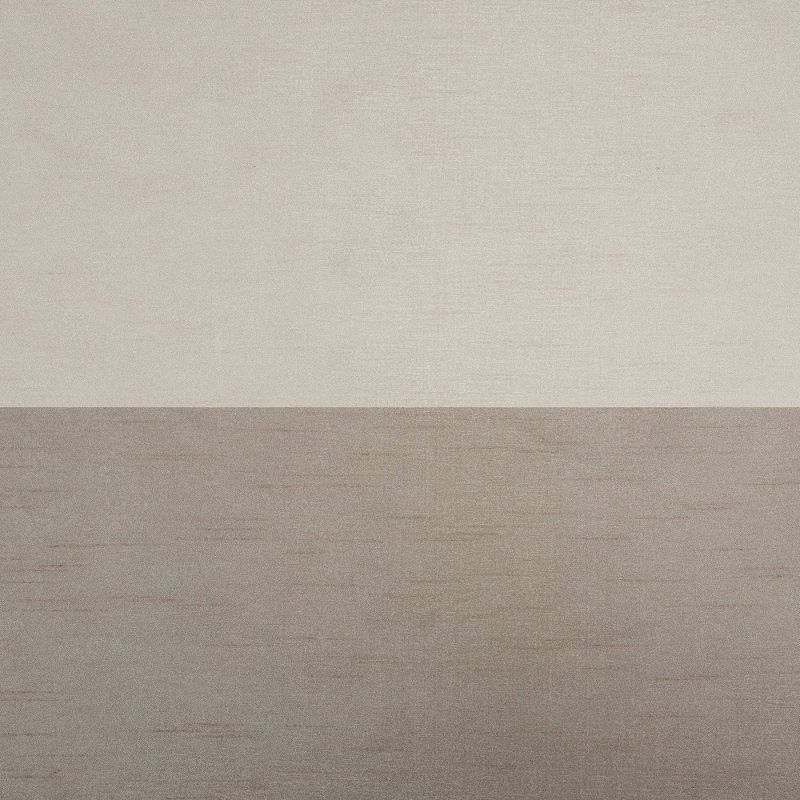 Set of 2 96"x54" Chateau Striped Faux Silk Grommet Top Window Curtain Panel Taupe: Room Darkening Drapes, Exclusive Home