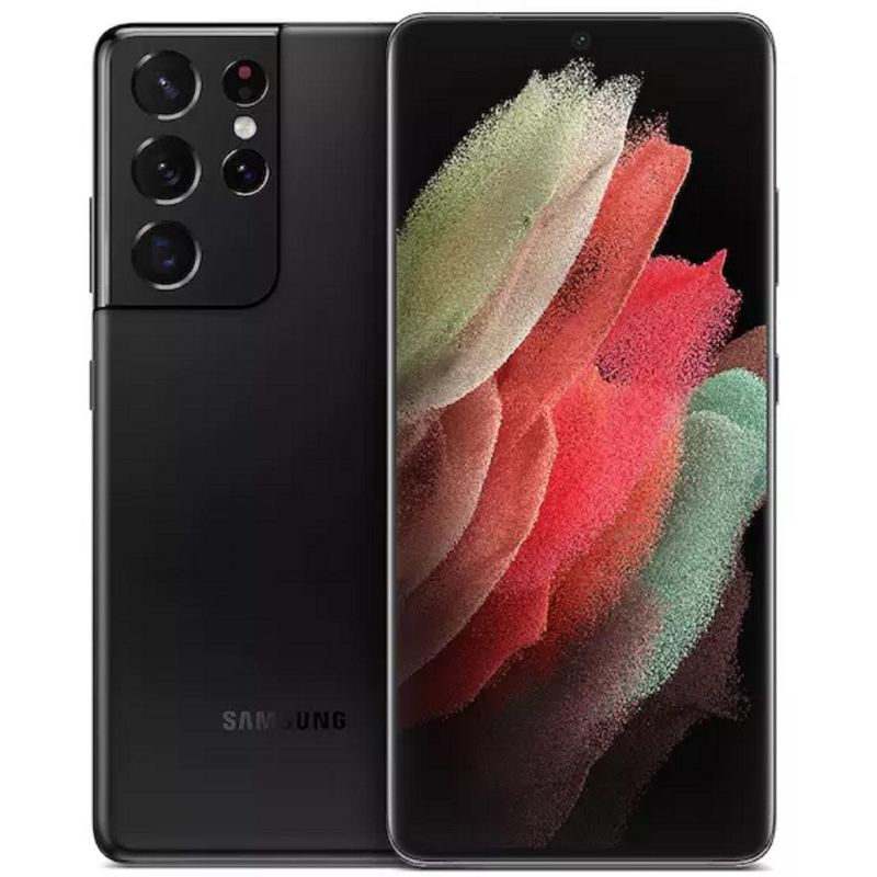 Samsung Galaxy S21 Ultra 5G 128GB G998U Phantom Black Unlocked Smartphone - Manufacturer Refurbished.
