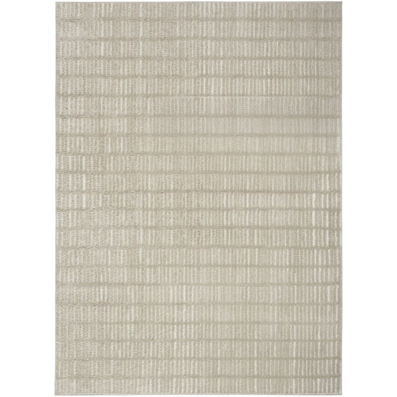 Nourison Cozy Modern Abstract Indoor Area Rug Grey Ivory 7'10"x9'10"