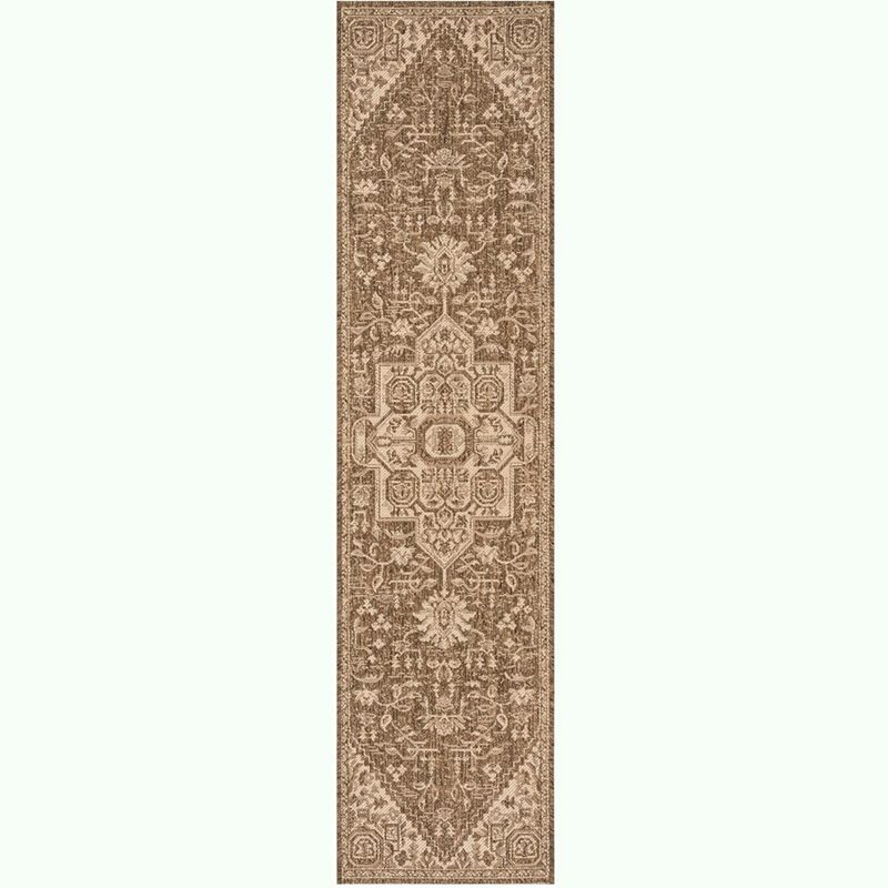 Beach House BHS138 POWER LOOMED Indoor/Outdoor Runner Rug - Cream/Beige - 2'2"x12' - Safavieh